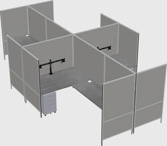 Modern modular quad l-shaped panel system