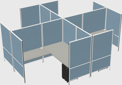 Modern modular quad l-shaped panel system