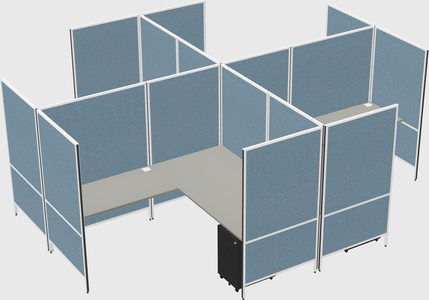 Modern modular quad l-shaped panel system