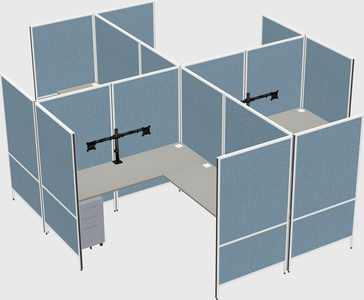 Modern modular quad l-shaped panel system