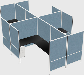 Modern modular quad l-shaped panel system