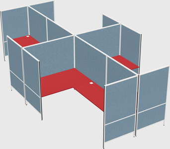 Modern modular quad l-shaped panel system