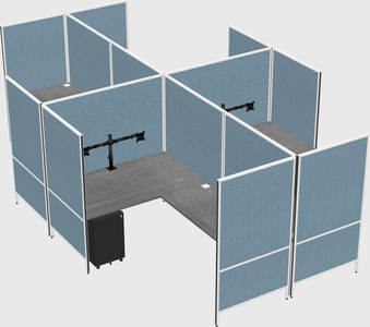 Modern modular quad l-shaped panel system