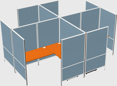 Modern modular quad l-shaped panel system
