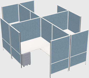 Modern modular quad l-shaped panel system