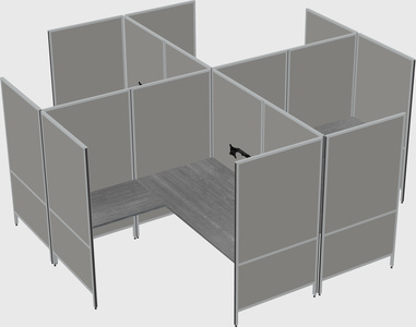 Modern modular quad l-shaped panel system