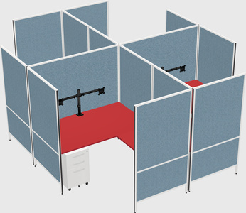 Modern modular quad l-shaped panel system