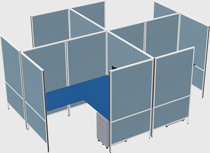 Modern modular quad l-shaped panel system