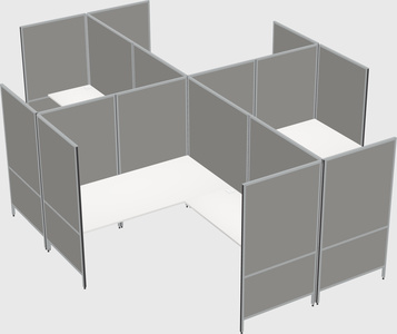 Modern modular quad l-shaped panel system