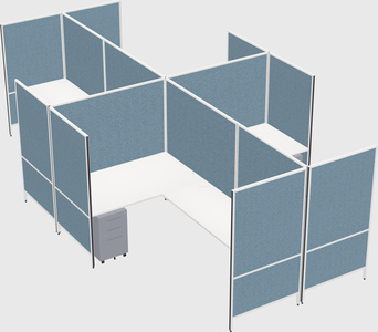 Modern modular quad l-shaped panel system