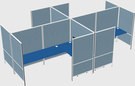 Modern modular quad l-shaped panel system