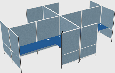 Modern modular quad l-shaped panel system