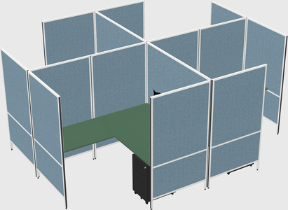 Modern modular quad l-shaped panel system