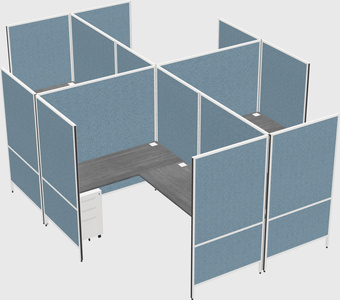 Modern modular quad l-shaped panel system