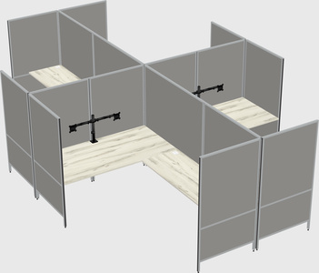 Modern modular quad l-shaped panel system