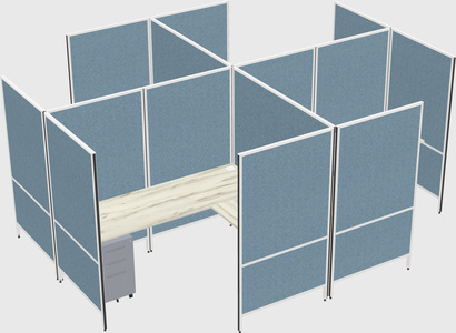 Modern modular quad l-shaped panel system