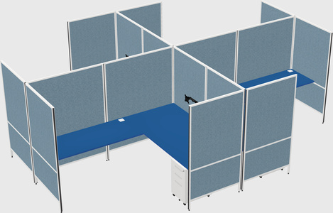 Modern modular quad l-shaped panel system