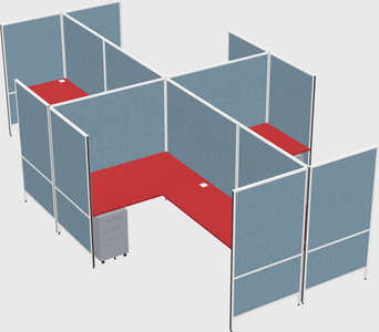 Modern modular quad l-shaped panel system