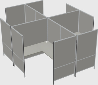 Modern modular quad l-shaped panel system