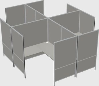 Modern modular quad l-shaped panel system