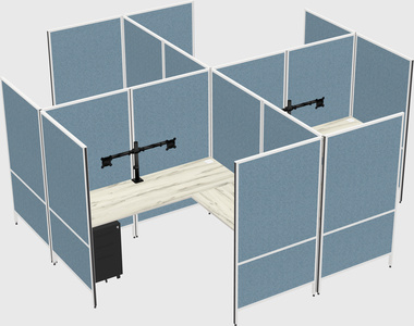 Modern modular quad l-shaped panel system