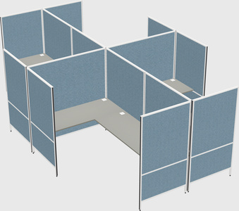 Modern modular quad l-shaped panel system