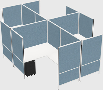 Modern modular quad l-shaped panel system