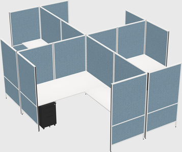 Modern modular quad l-shaped panel system