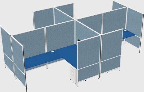 Modern modular quad l-shaped panel system