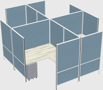 Modern modular quad l-shaped panel system