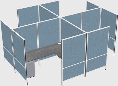 Modern modular quad l-shaped panel system