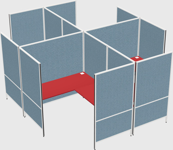 Modern modular quad l-shaped panel system