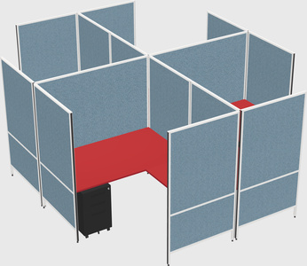 Modern modular quad l-shaped panel system
