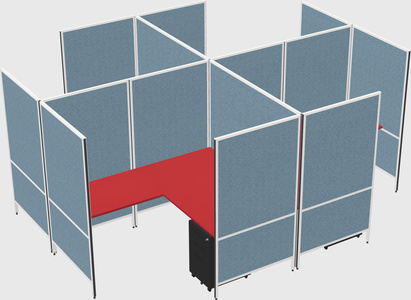 Modern modular quad l-shaped panel system