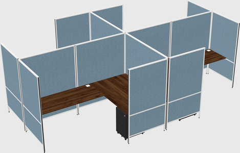 Modern modular quad l-shaped panel system