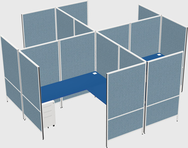 Modern modular quad l-shaped panel system