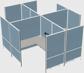 Modern modular quad l-shaped panel system