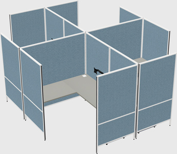 Modern modular quad l-shaped panel system