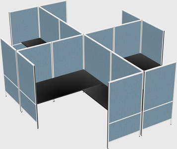 Modern modular quad l-shaped panel system