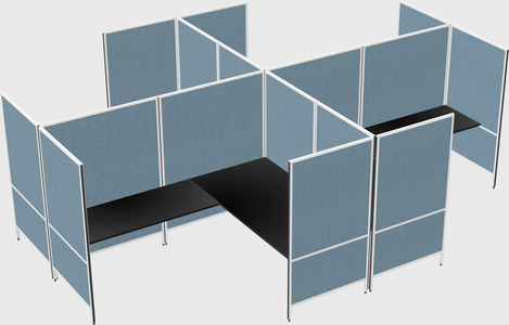 Modern modular quad l-shaped panel system