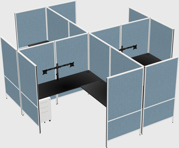Modern modular quad l-shaped panel system