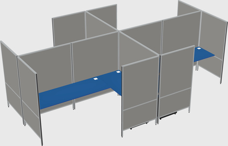 Modern modular quad l-shaped panel system