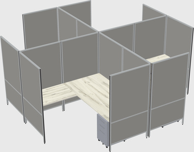 Modern modular quad l-shaped panel system