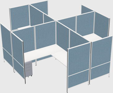 Modern modular quad l-shaped panel system