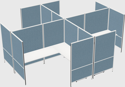 Modern modular quad l-shaped panel system