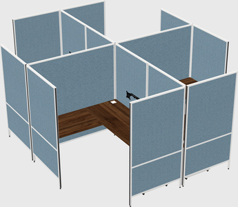 Modern modular quad l-shaped panel system