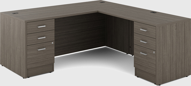 L-shaped commercial grade office desk