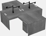 L shape desk set
